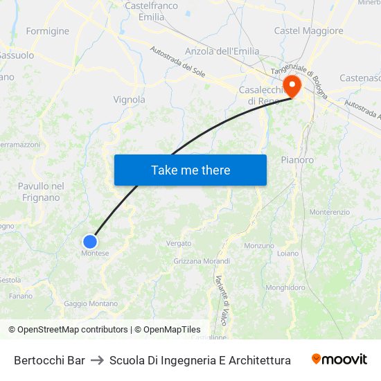 Bertocchi Bar to Scuola Di Ingegneria E Architettura map