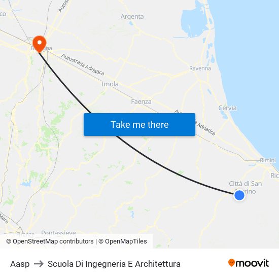 Aasp to Scuola Di Ingegneria E Architettura map
