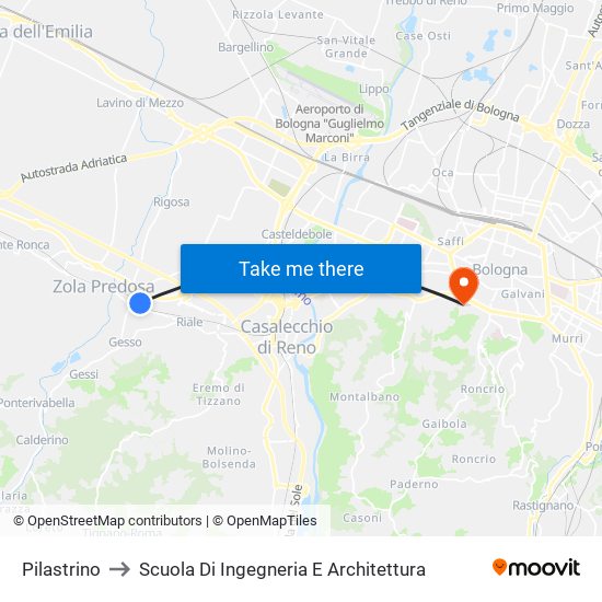 Pilastrino to Scuola Di Ingegneria E Architettura map