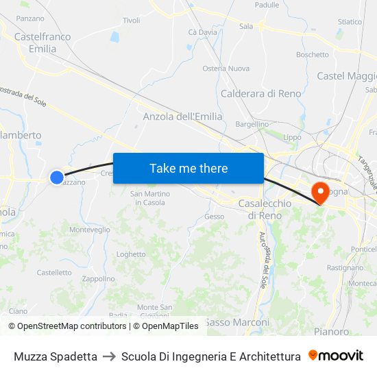 Muzza Spadetta to Scuola Di Ingegneria E Architettura map