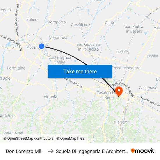 Don Lorenzo Milani to Scuola Di Ingegneria E Architettura map