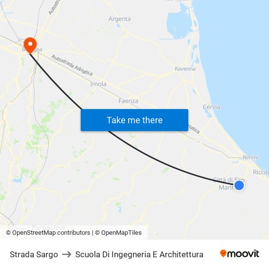 Strada Sargo to Scuola Di Ingegneria E Architettura map