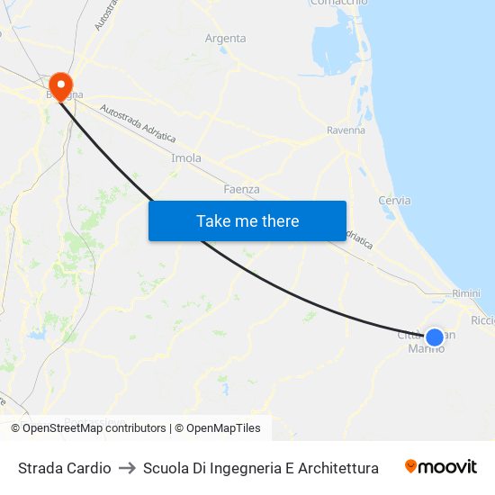 Strada Cardio to Scuola Di Ingegneria E Architettura map