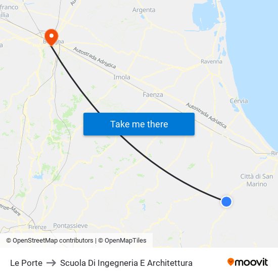 Le Porte to Scuola Di Ingegneria E Architettura map