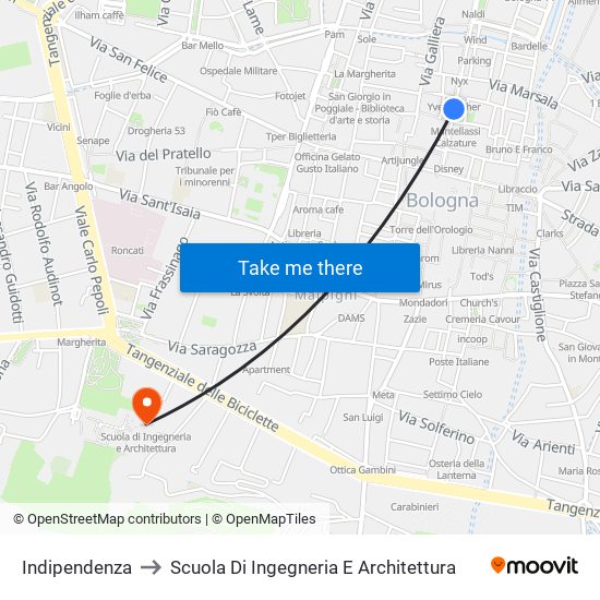 Indipendenza to Scuola Di Ingegneria E Architettura map