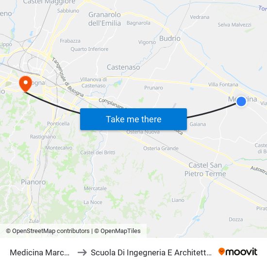Medicina Marconi to Scuola Di Ingegneria E Architettura map