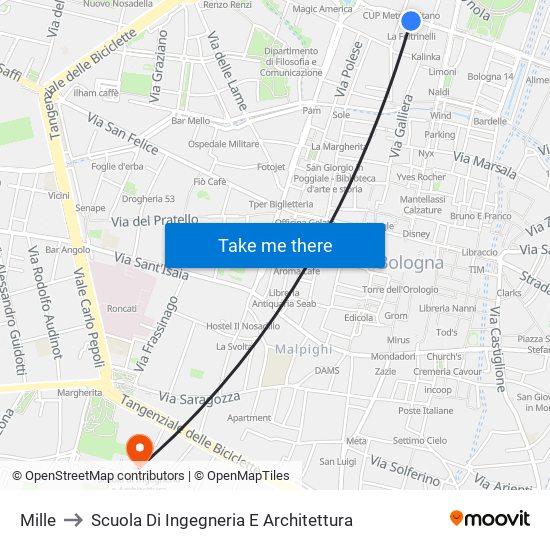 Mille to Scuola Di Ingegneria E Architettura map