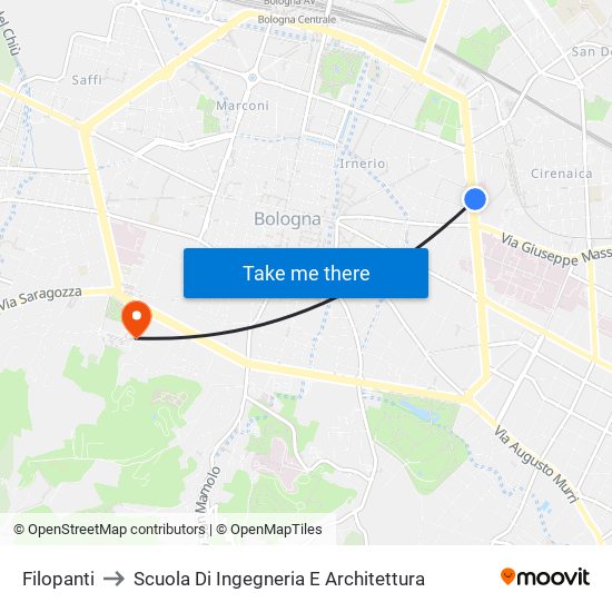 Filopanti to Scuola Di Ingegneria E Architettura map