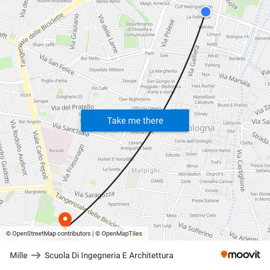 Mille to Scuola Di Ingegneria E Architettura map