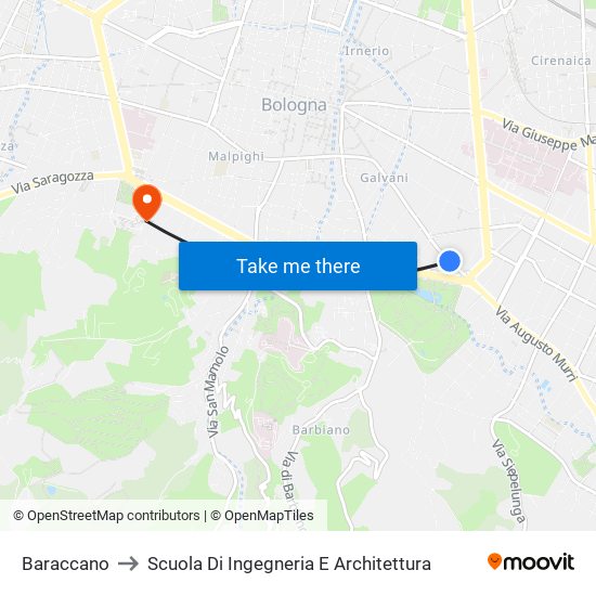 Baraccano to Scuola Di Ingegneria E Architettura map