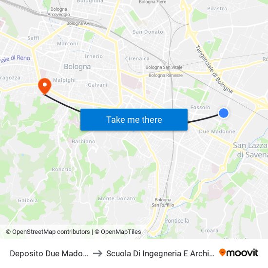Deposito Due Madonne 1 to Scuola Di Ingegneria E Architettura map