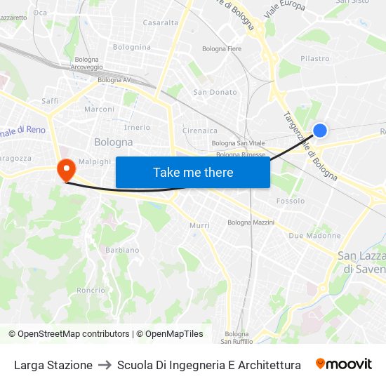 Larga Stazione to Scuola Di Ingegneria E Architettura map
