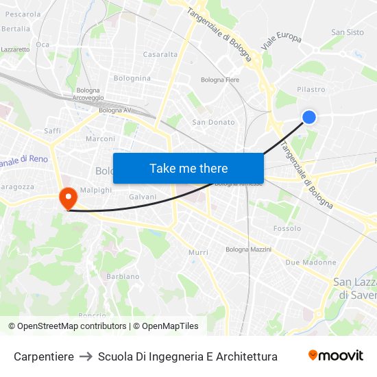 Carpentiere to Scuola Di Ingegneria E Architettura map