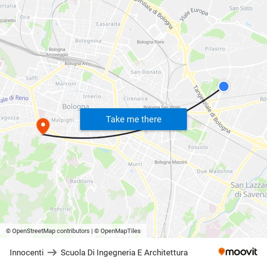 Innocenti to Scuola Di Ingegneria E Architettura map