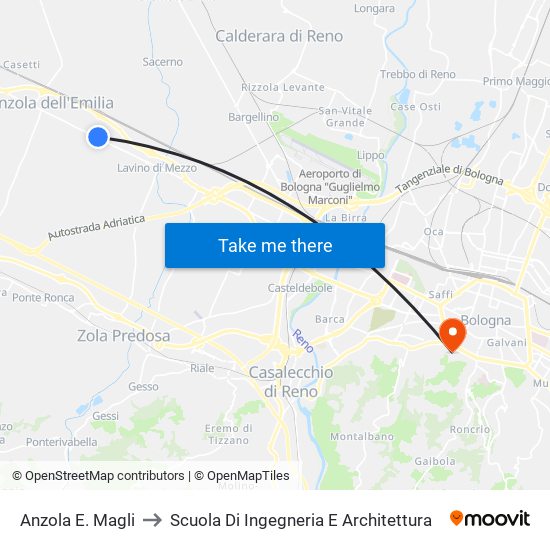 Anzola E. Magli to Scuola Di Ingegneria E Architettura map