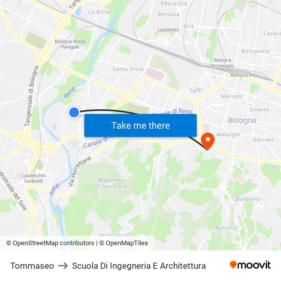 Tommaseo to Scuola Di Ingegneria E Architettura map