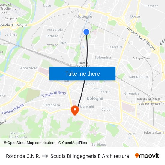 Rotonda C.N.R. to Scuola Di Ingegneria E Architettura map