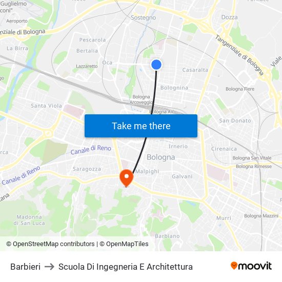 Barbieri to Scuola Di Ingegneria E Architettura map