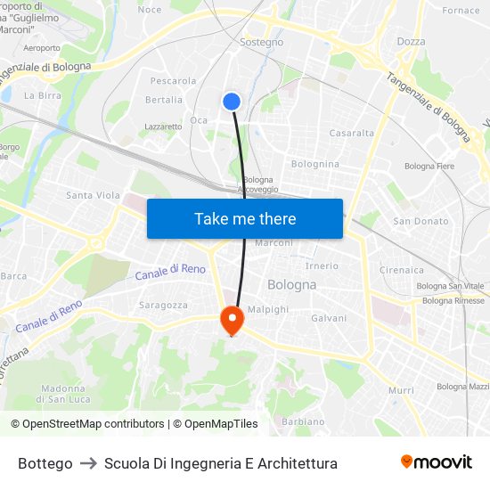 Bottego to Scuola Di Ingegneria E Architettura map