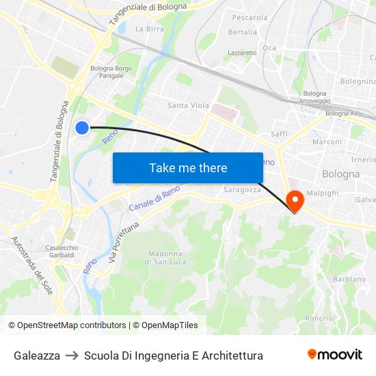 Galeazza to Scuola Di Ingegneria E Architettura map