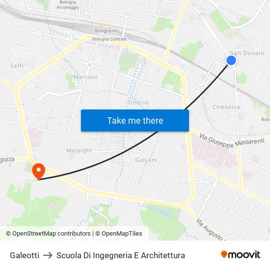 Galeotti to Scuola Di Ingegneria E Architettura map