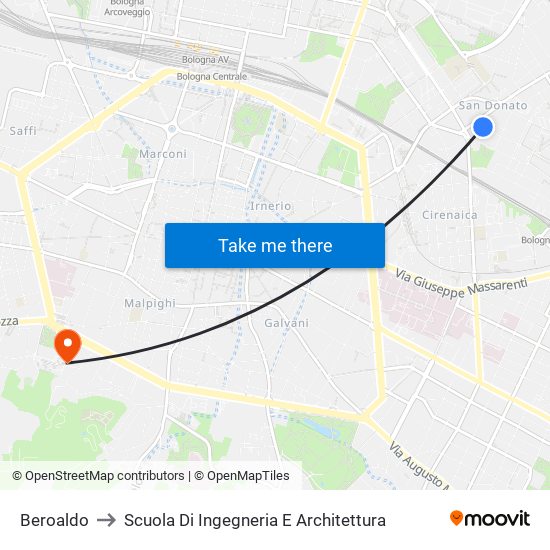 Beroaldo to Scuola Di Ingegneria E Architettura map