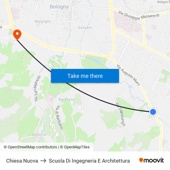 Chiesa Nuova to Scuola Di Ingegneria E Architettura map
