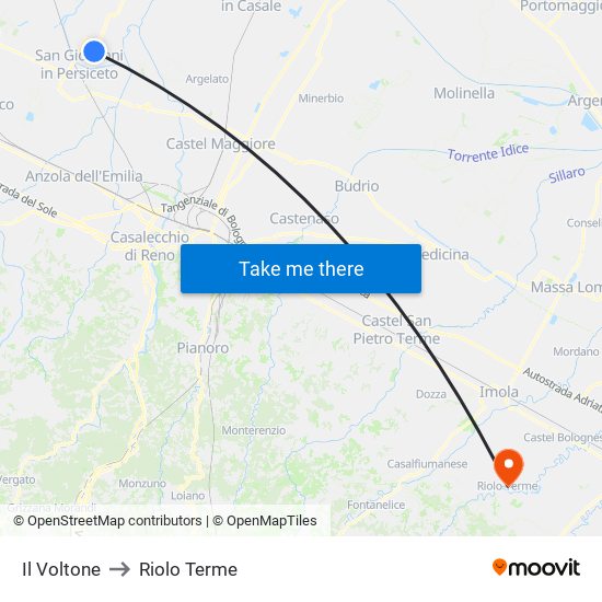 Il Voltone to Riolo Terme map