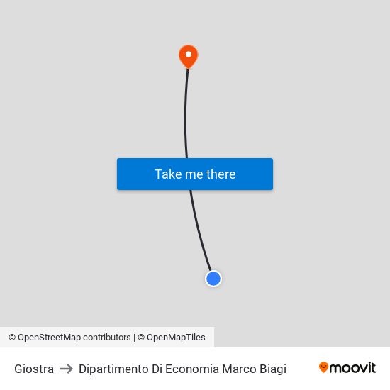 Giostra to Dipartimento Di Economia Marco Biagi map