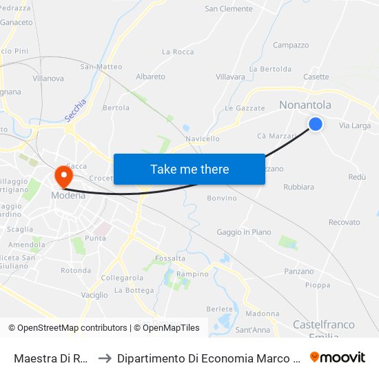 Maestra Di Redù to Dipartimento Di Economia Marco Biagi map