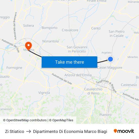 Zi Stiatico to Dipartimento Di Economia Marco Biagi map