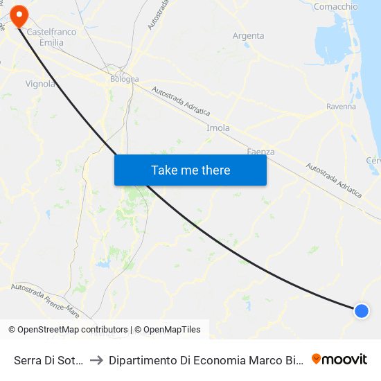 Serra Di Sotto to Dipartimento Di Economia Marco Biagi map