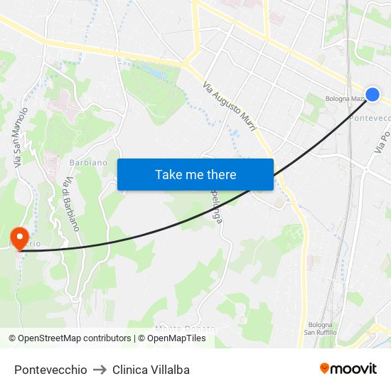 Pontevecchio to Clinica Villalba map