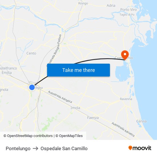 Pontelungo to Ospedale San Camillo map