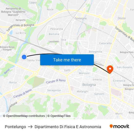 Pontelungo to Dipartimento Di Fisica E Astronomia map