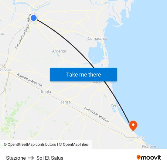 Stazione to Sol Et Salus map