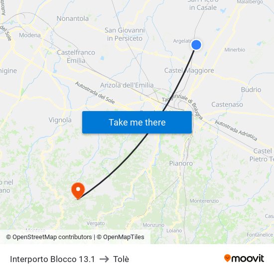 Interporto Blocco 13.1 to Tolè map