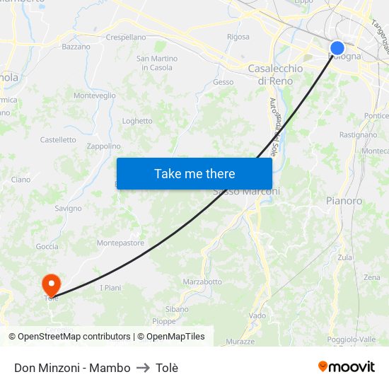 Don Minzoni - Mambo to Tolè map