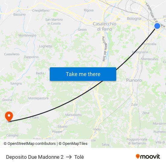 Deposito Due Madonne 2 to Tolè map