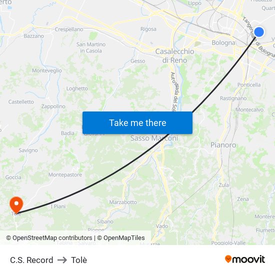 C.S. Record to Tolè map