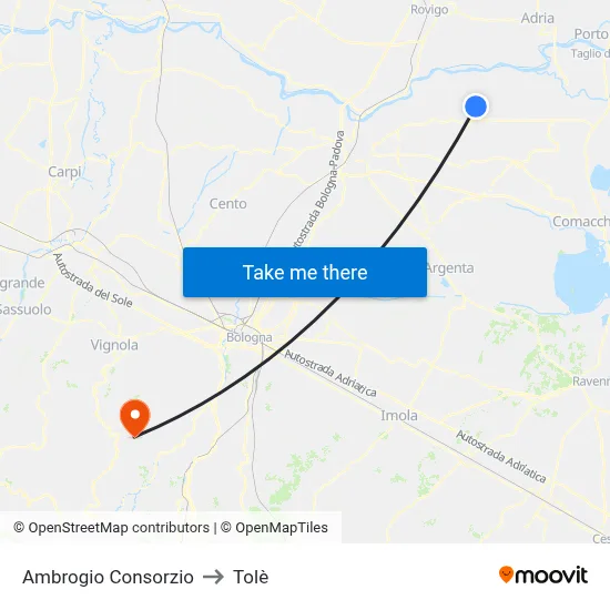 Ambrogio Consortium to Tolè map