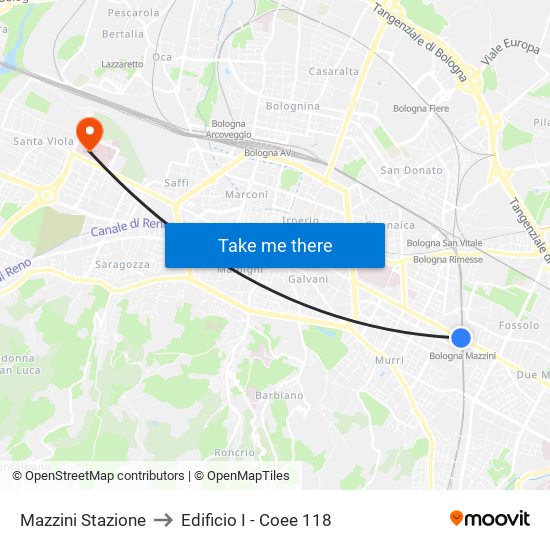 Mazzini Stazione to Edificio I - Coee 118 map