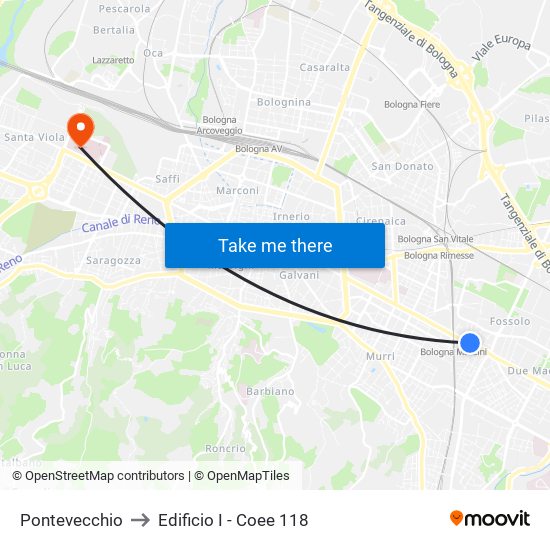 Pontevecchio to Edificio I - Coee 118 map