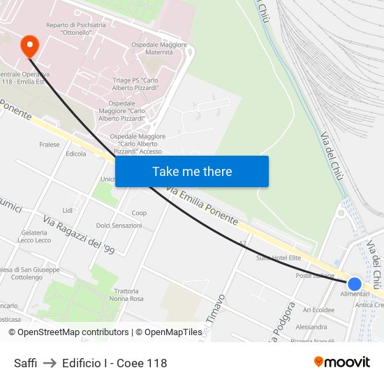 Saffi to Edificio I - Coee 118 map