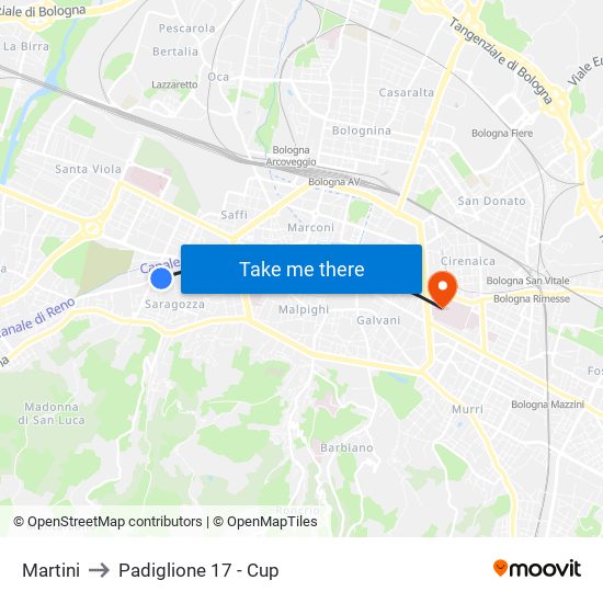 Martini to Padiglione 17 - Cup map