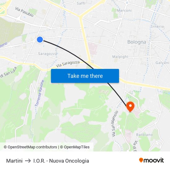Martini to I.O.R. - Nuova Oncologia map