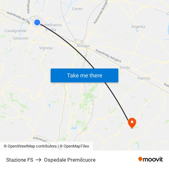 Stazione FS to Ospedale Premilcuore map