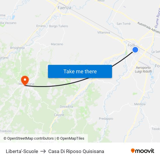 Liberta'-Scuole to Casa Di Riposo Quisisana map