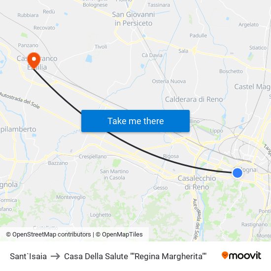 Sant`Isaia to Casa Della Salute ""Regina Margherita"" map