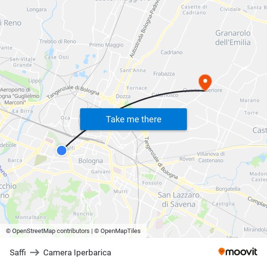 Saffi to Camera Iperbarica map
